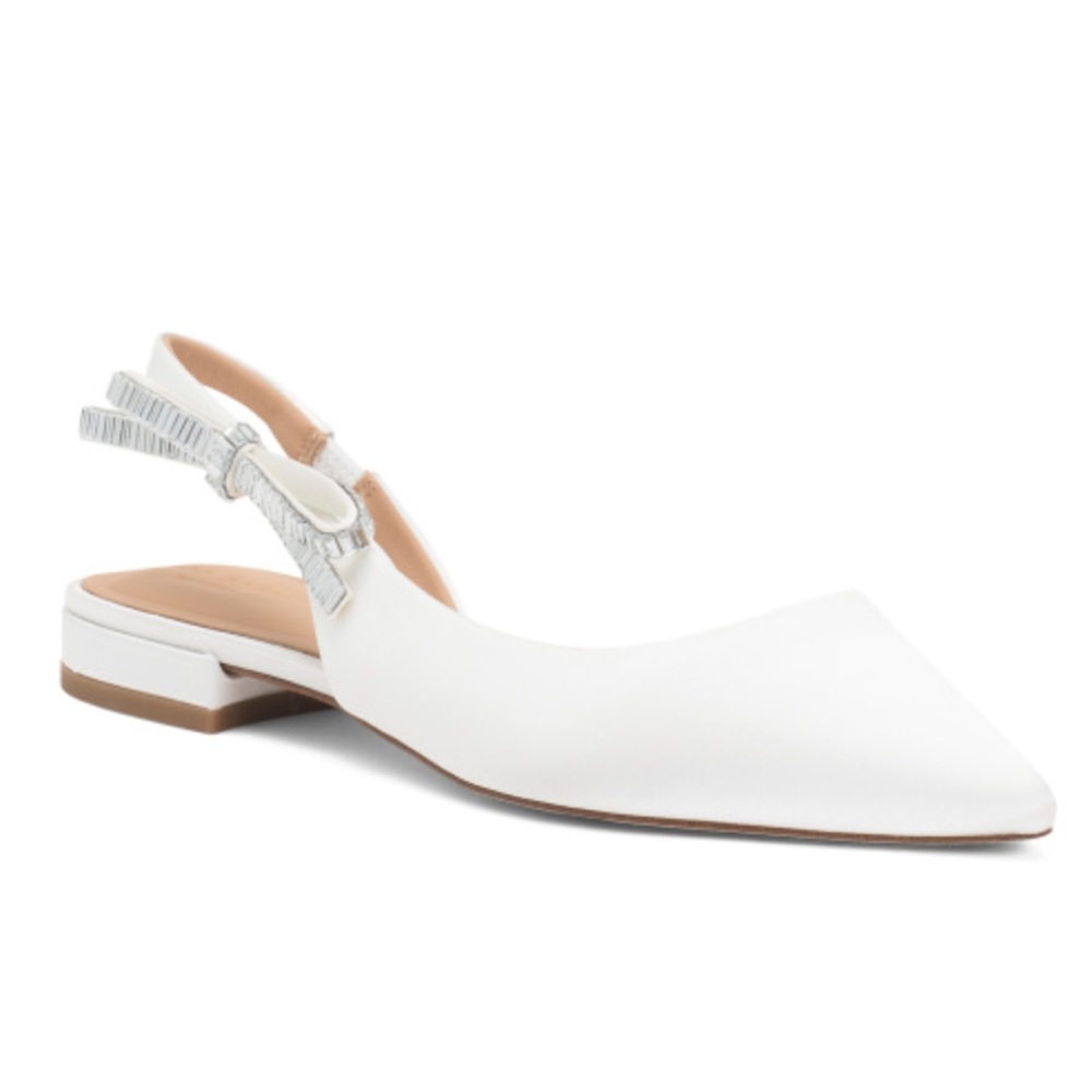 Ted Baker London Jane White Bow Flats Size 8.5 New In Box